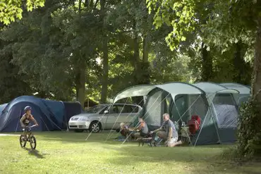 Family enjoying their holiday at Chertsey Club Campsite