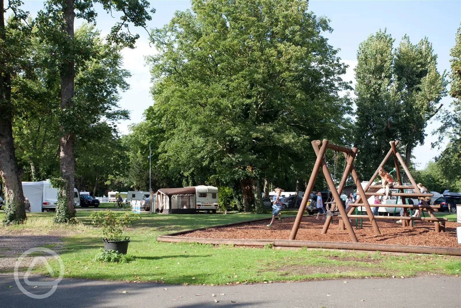 Play area at Chertsey Club Campsite