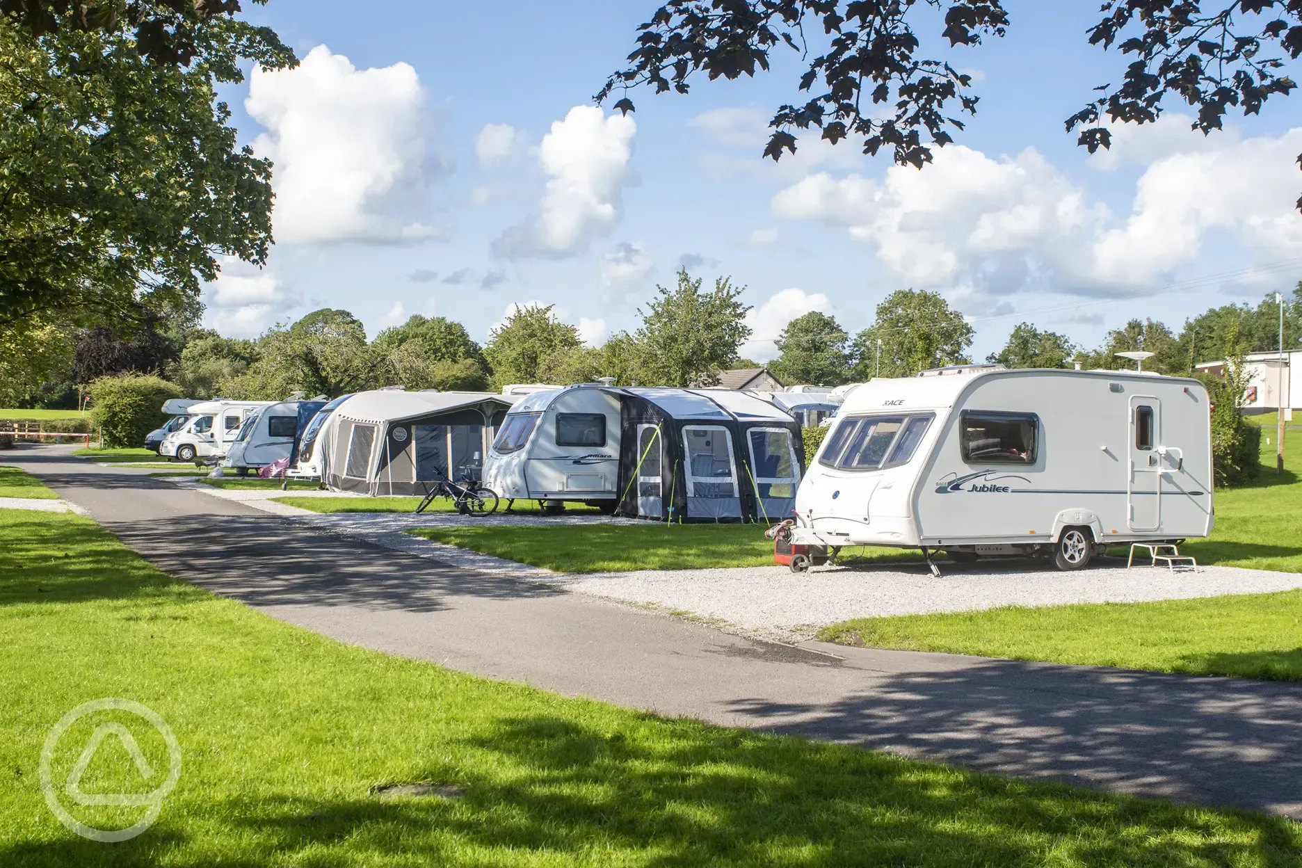 Pitches at Clitheroe Camping and Caravanning Club Site