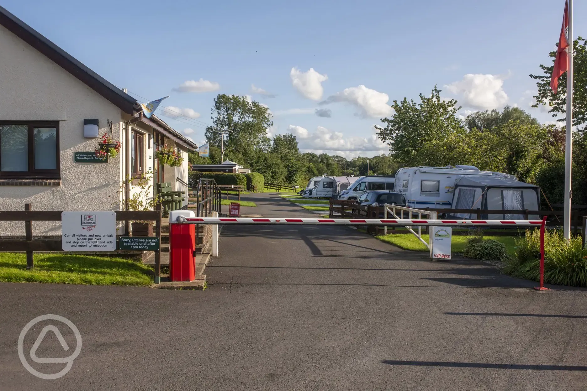 Entrance at Clitheroe Camping and Caravanning Club Site