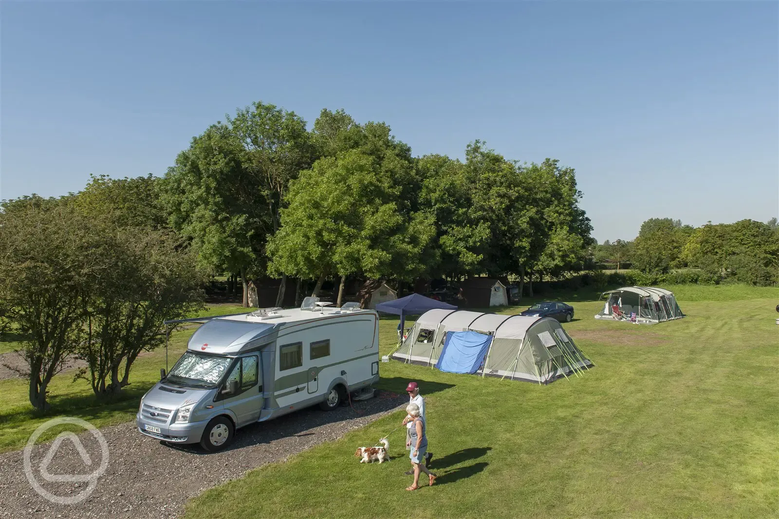 Hardstanding motorhome pitches and grass pitches