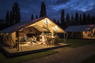 Ready camp safari tents Slapton Sands