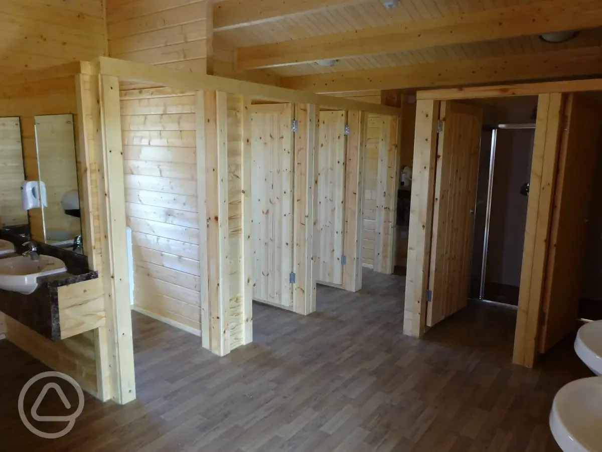 Toilet and Shower facilities at Riddings Wood Caravan and Camping Park