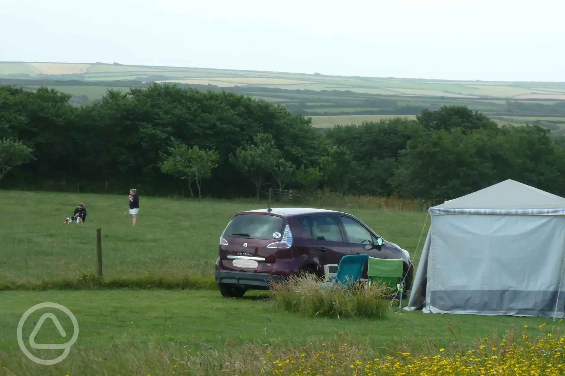 View from Higher Cheristow Farm campsite