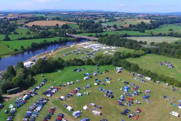 Aerial of the site and River Wye