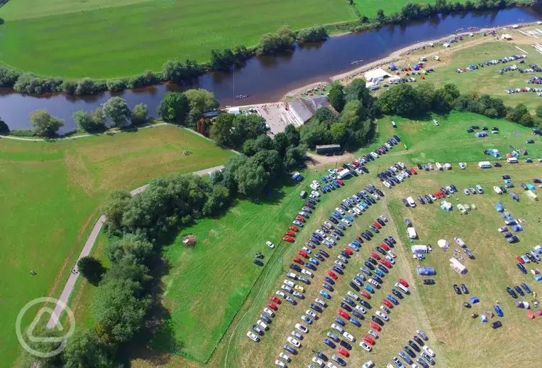 The rowing club aerial view