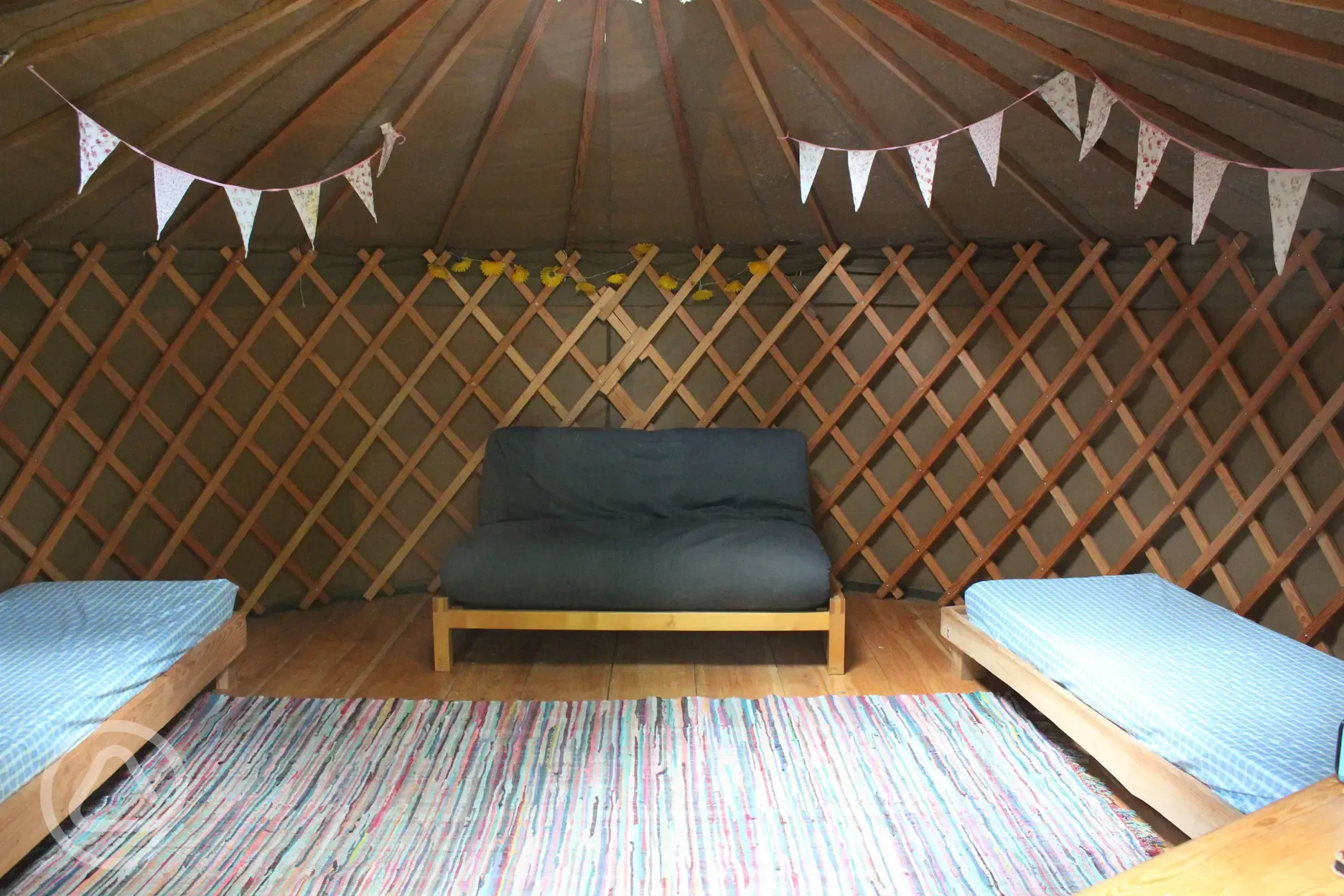 Owl yurt interior