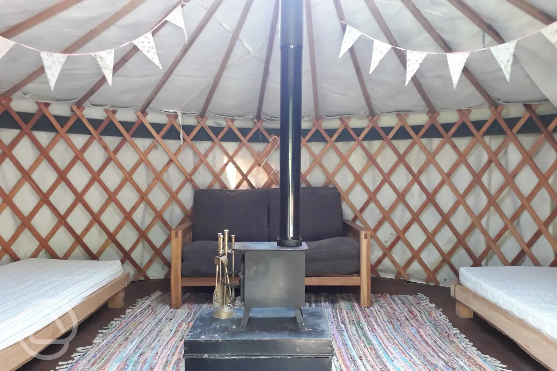 Fox yurt interior 