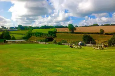 Grass tent pitches 