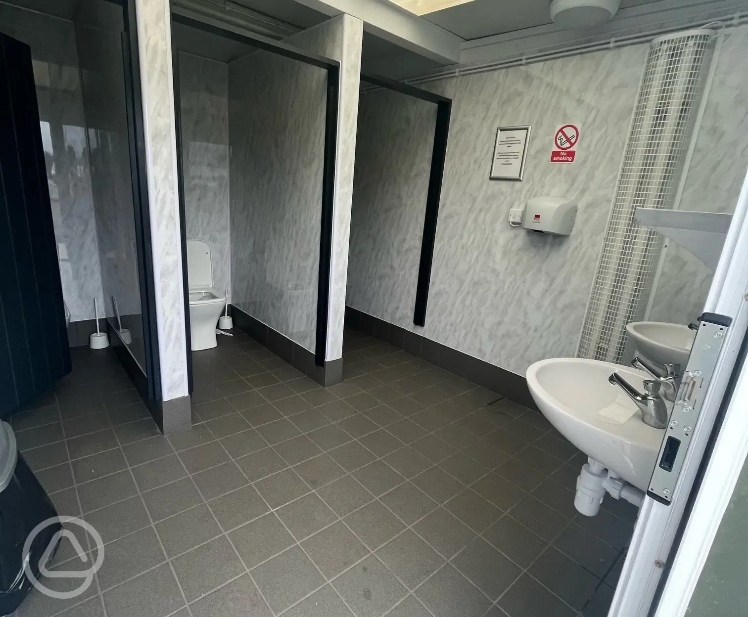 Toilets in communal facility block