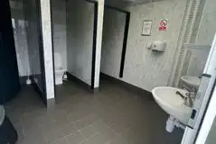 Toilets in communal facility block Toilets in communal facility block
