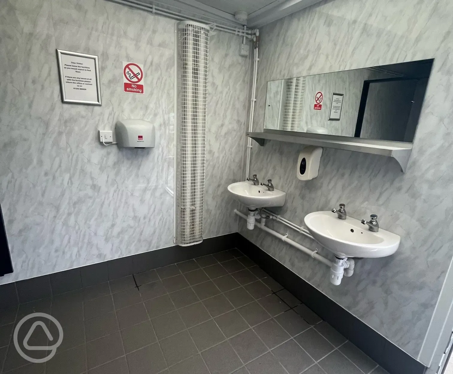 Toilets in communal facility block