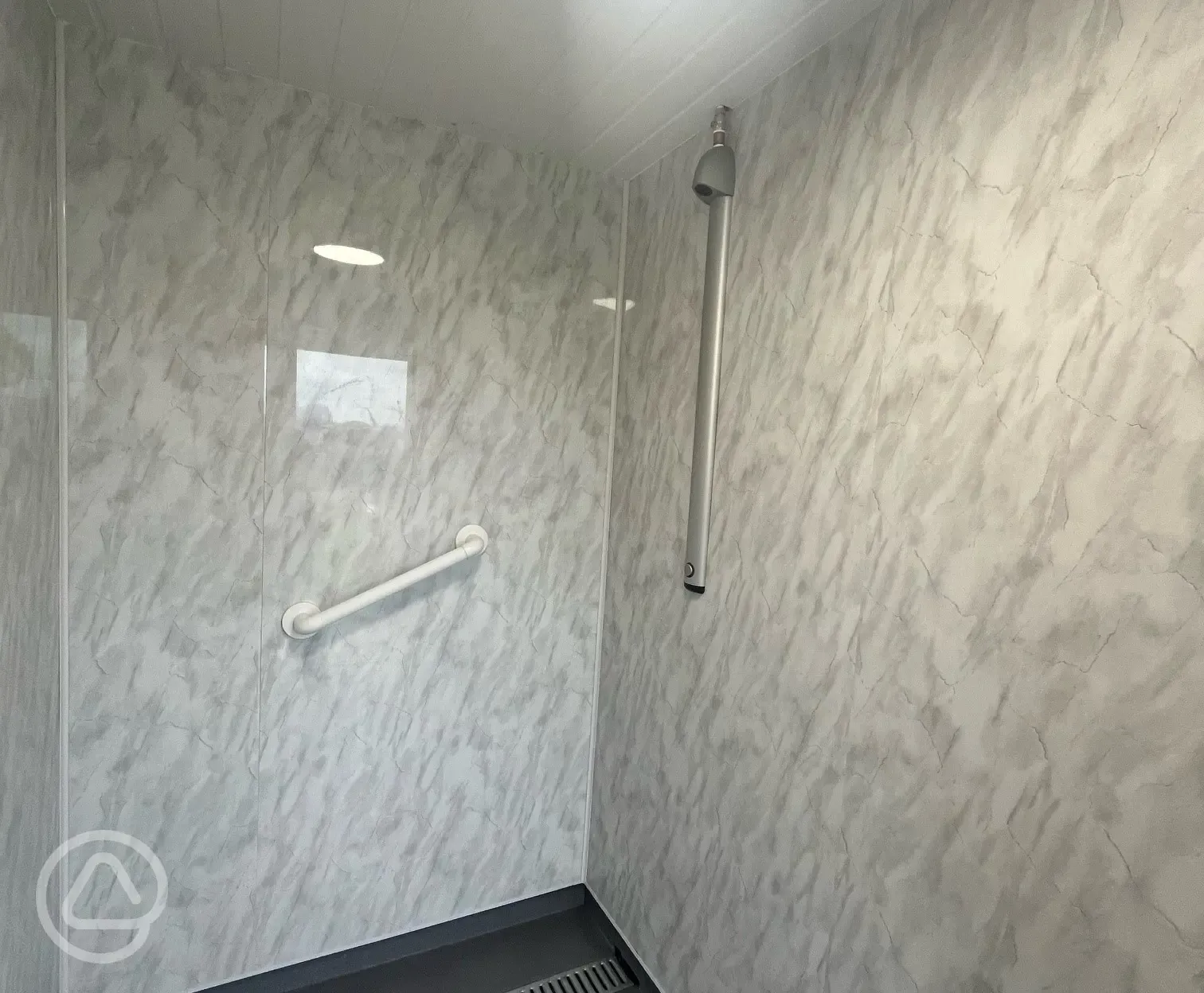 Shower in communal facility block