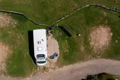 Electric hardstanding pitches measuring 8m x 10m 