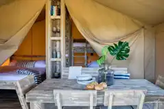 Safari tent interior