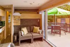 Ensuite glamping pod interior