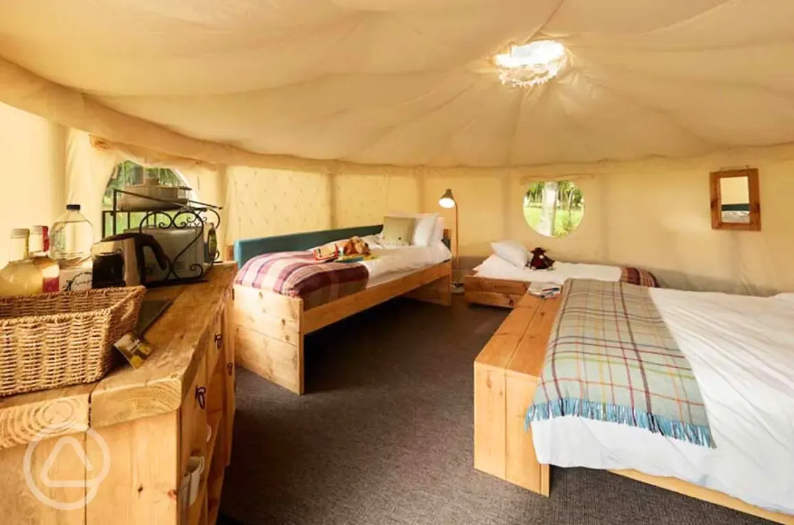 Yurt interior