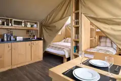 Safari tent interior