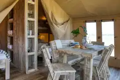 Safari tent interior