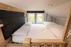 Glamping cabin mezzanine level with twin beds Glamping cabin mezzanine level with twin beds