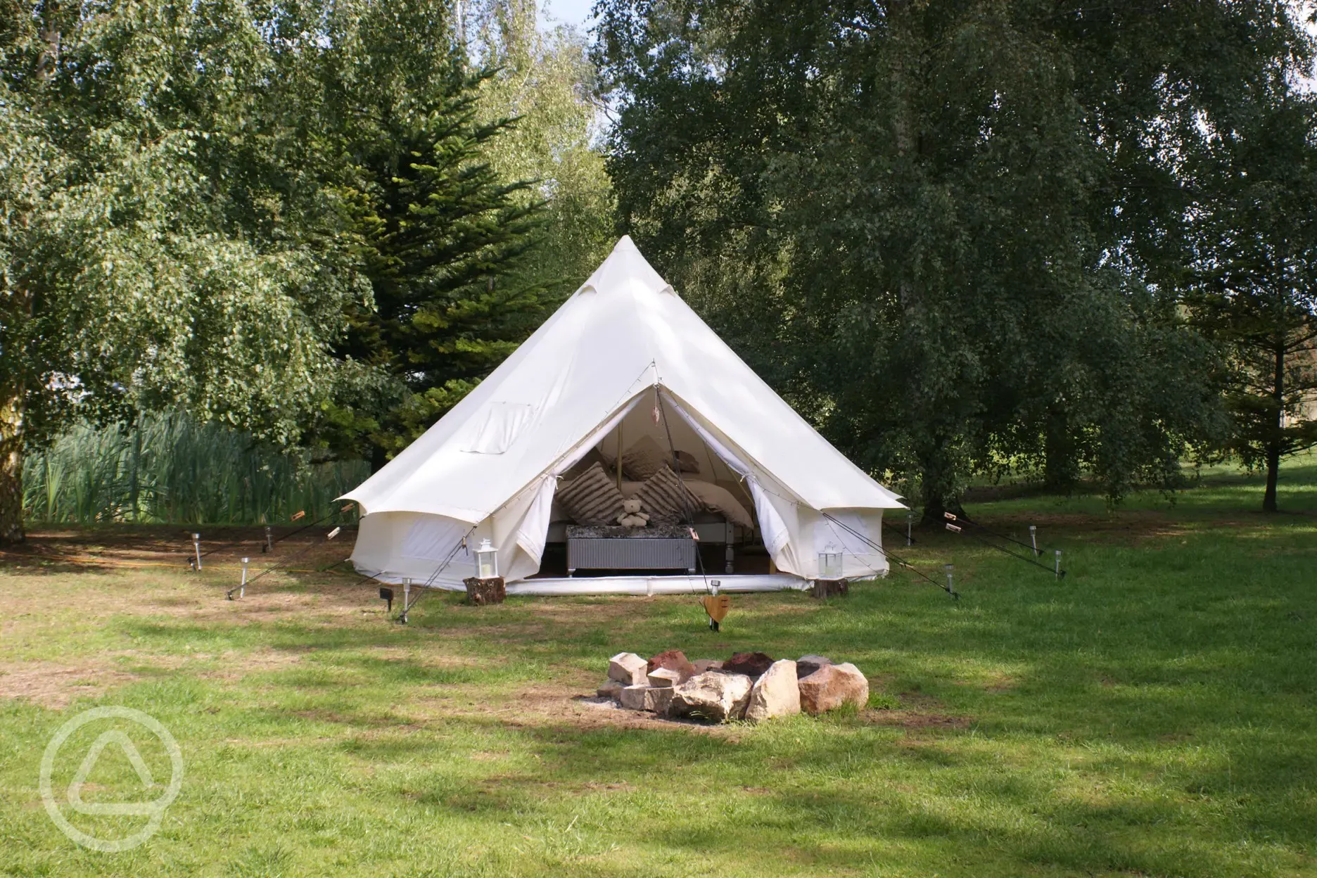 View to our Glamping Tent Pitch 1 from Front