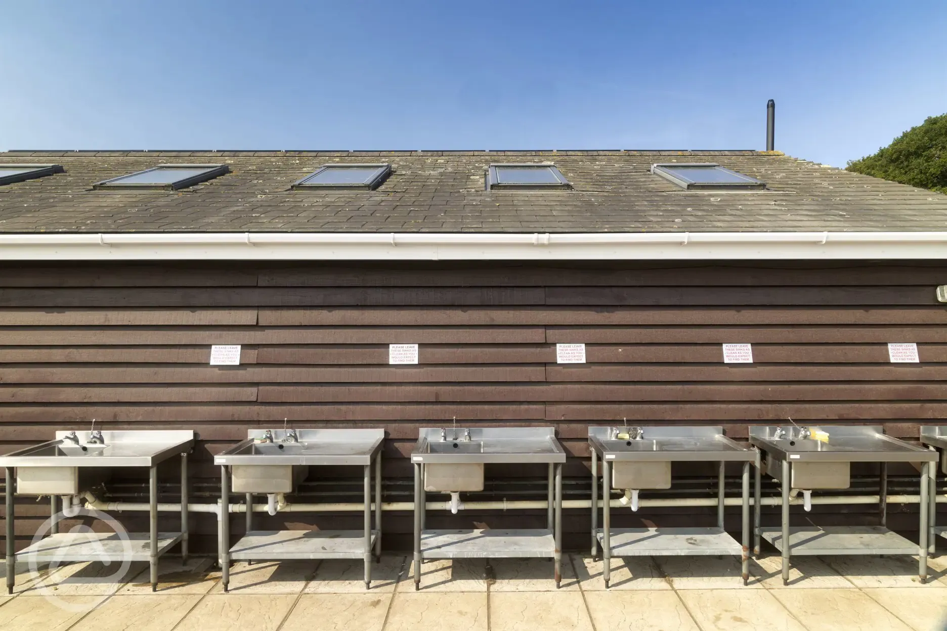 Outdoor washing up area