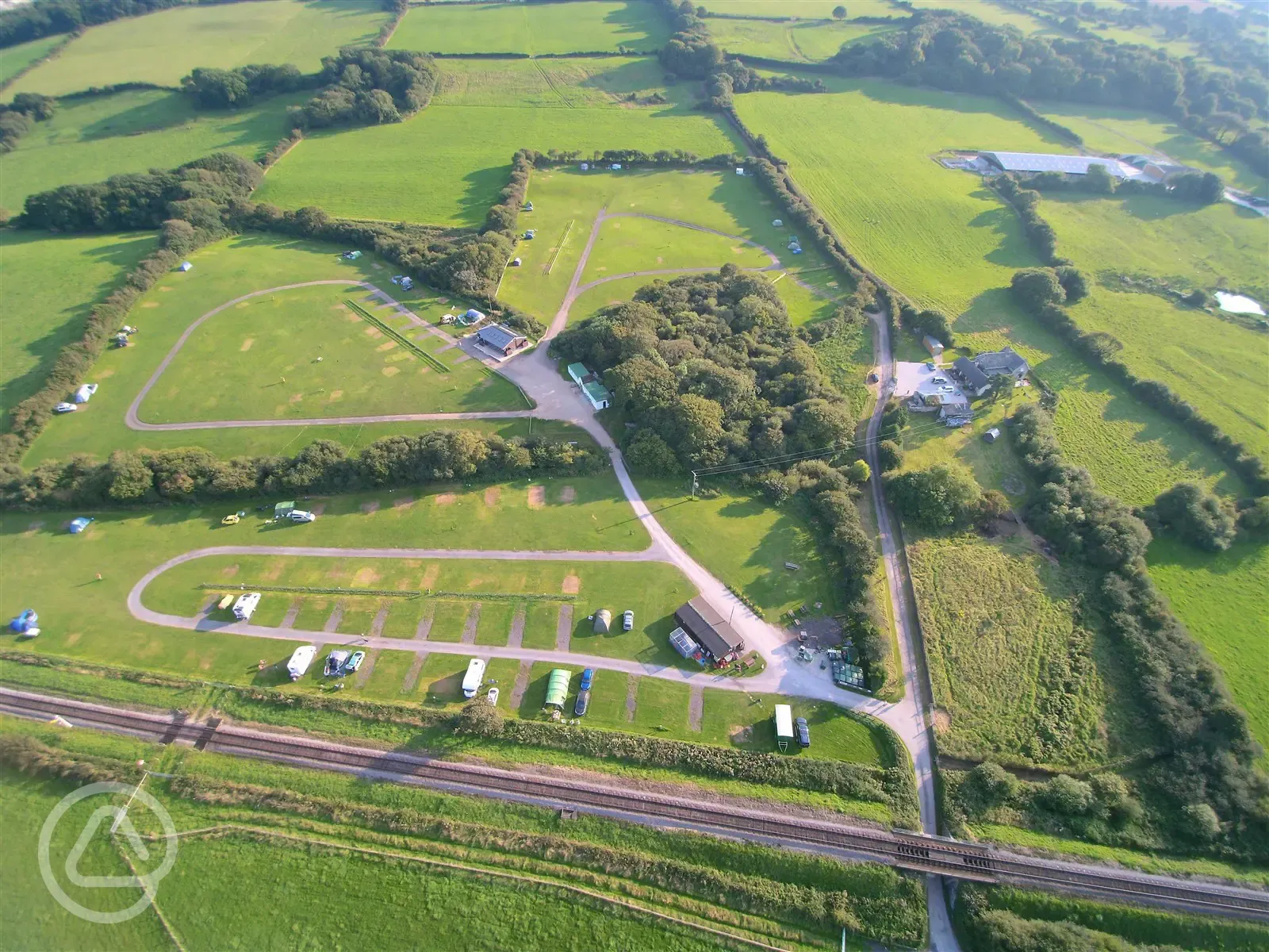 Aerial of the campsite