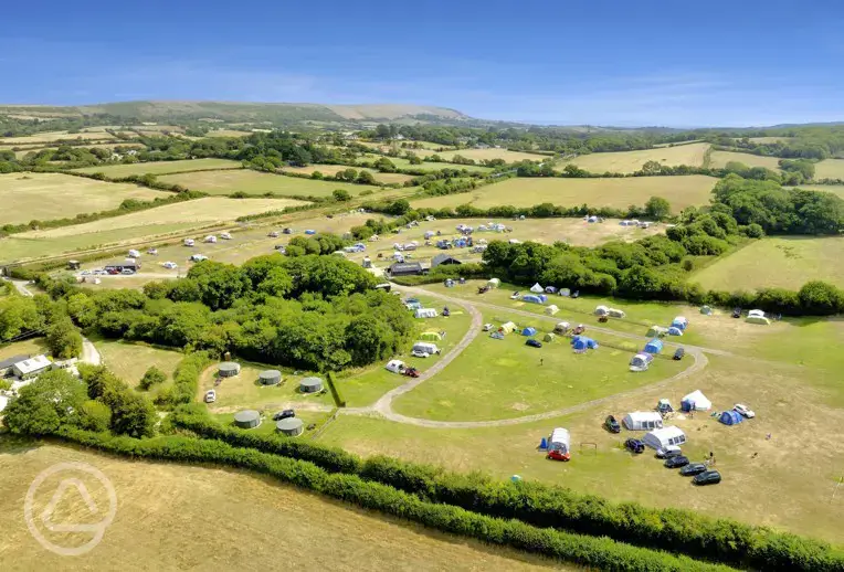 Aerial of the campsite