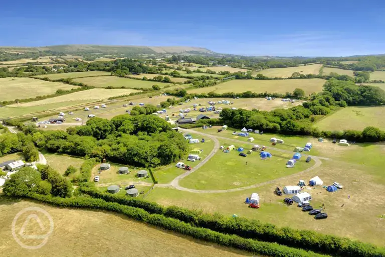 Aerial of the campsite