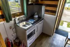 Shepherd's hut kitchenette