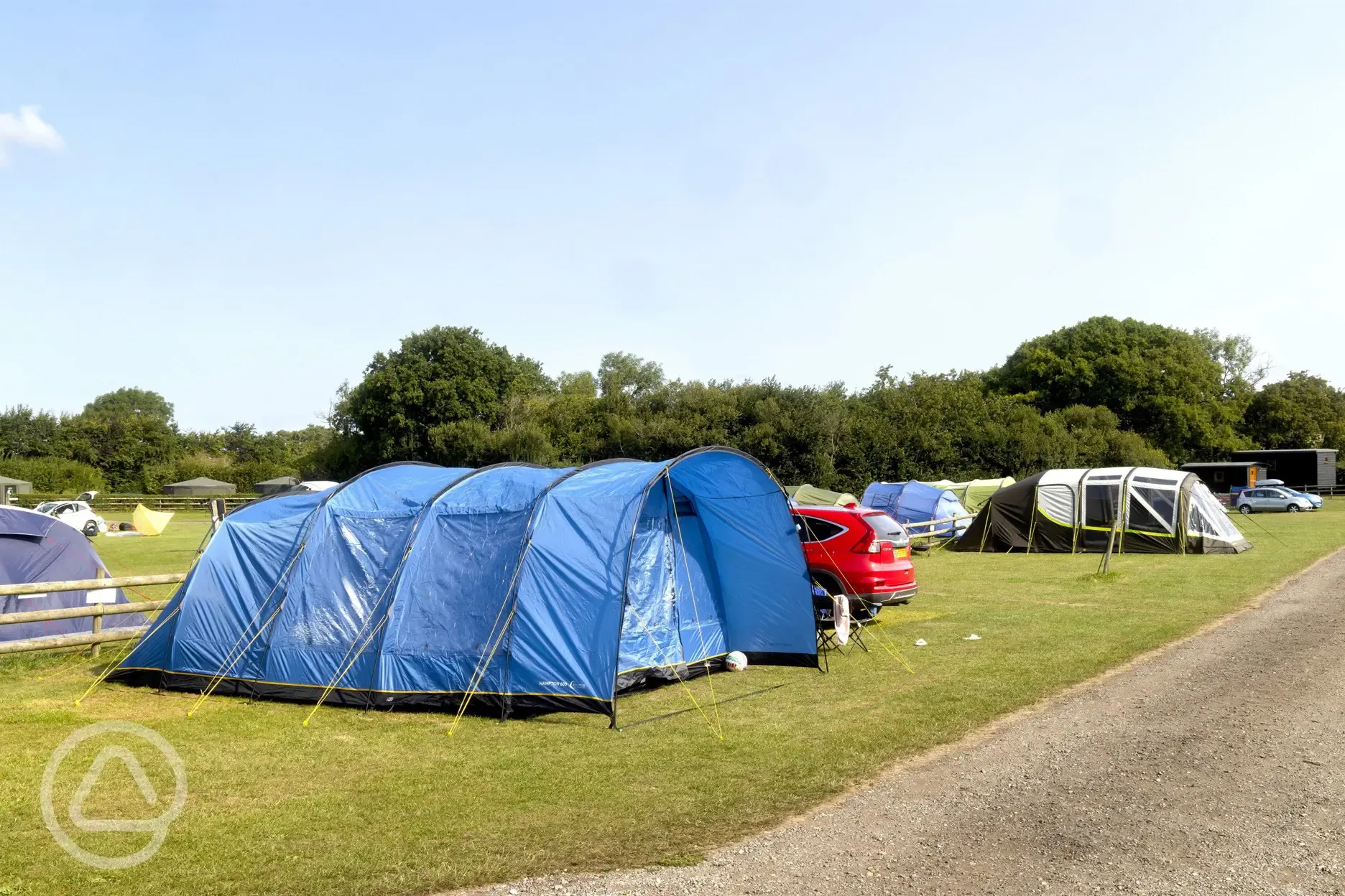 Electric grass pitches for tents and tourers