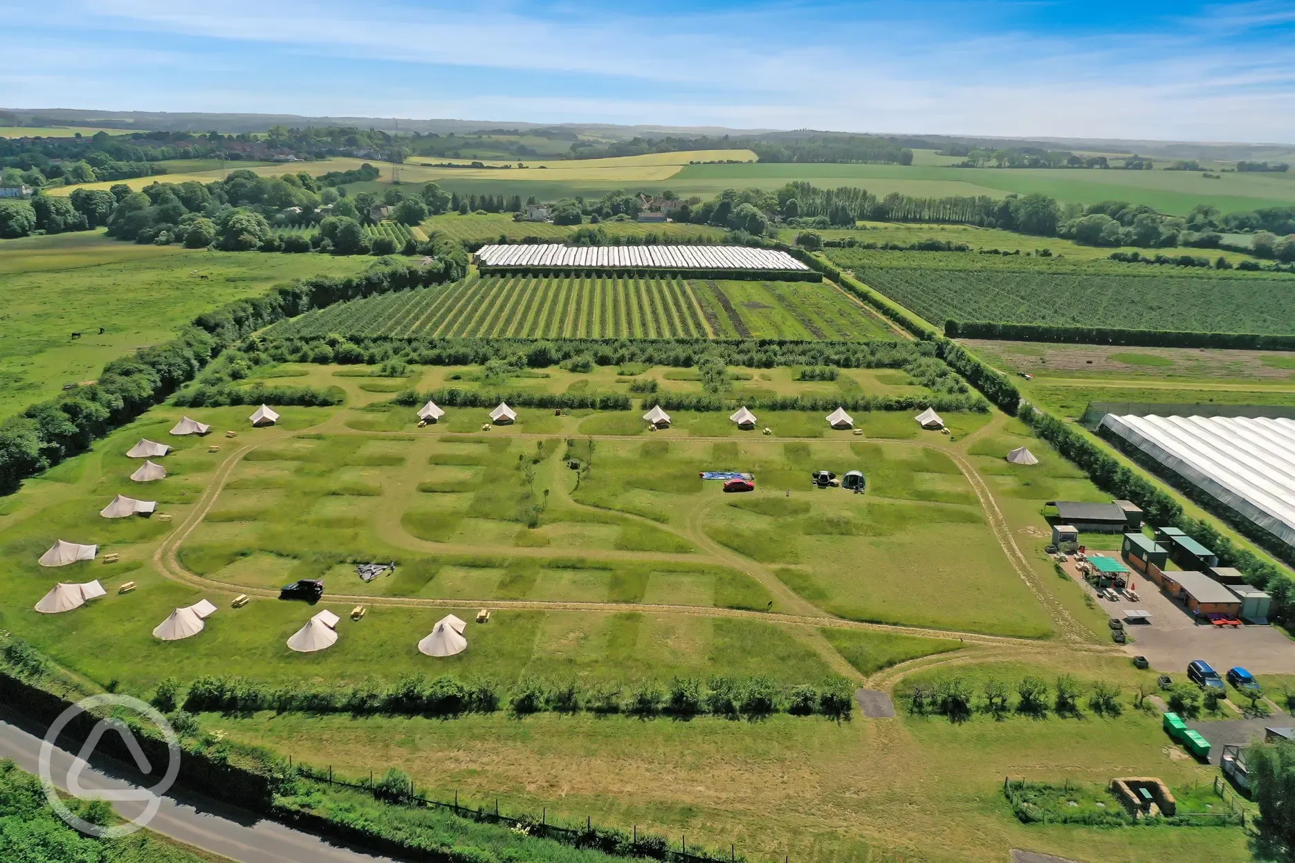 Aerial of the campsite