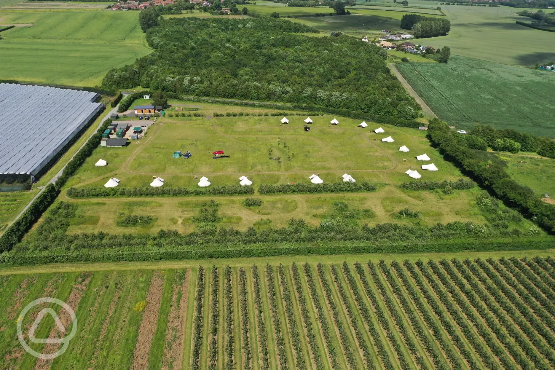 Aerial of the campsite