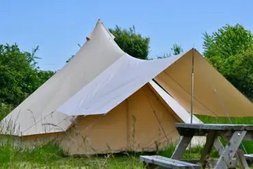 Fully furnished bells tents for convenience