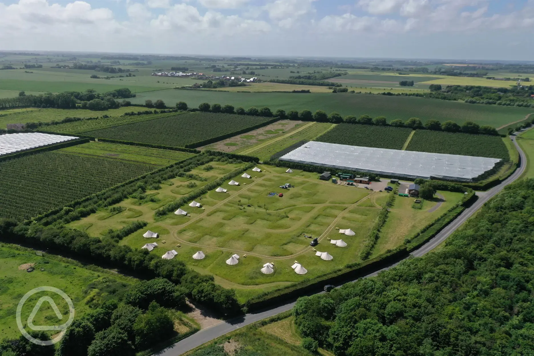 Aerial of the campsite