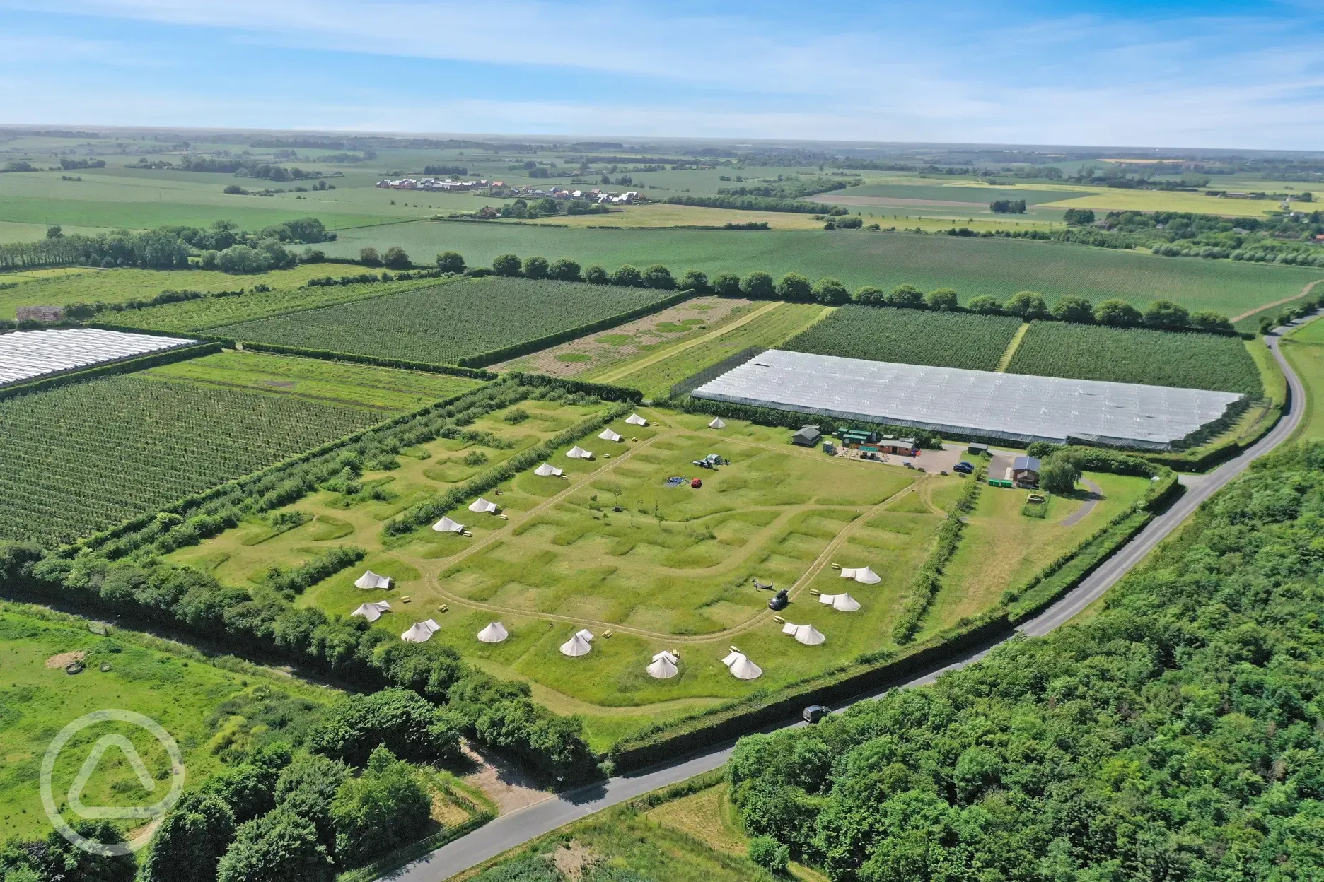 Aerial of the campsite