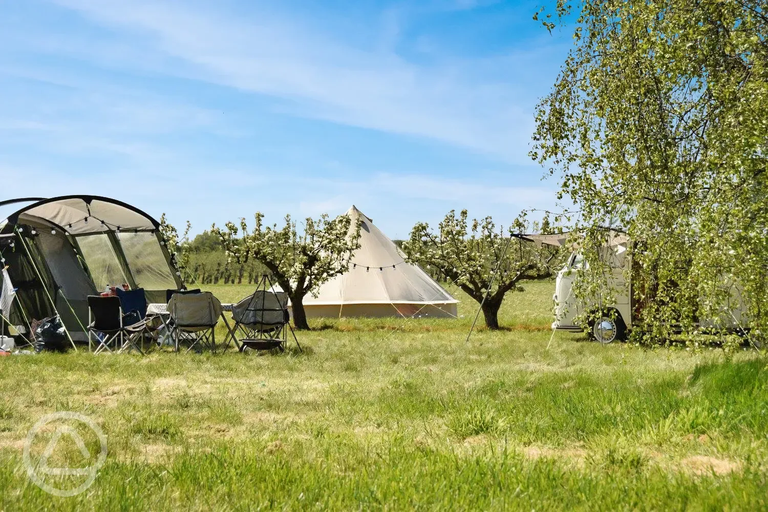 Bell tent and the orchard pitches