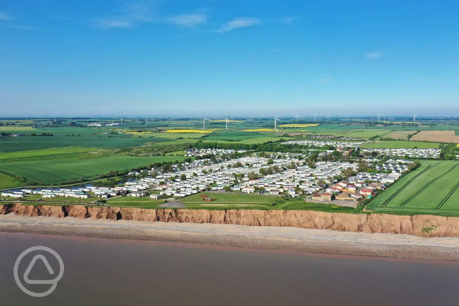 Aerial of the park and coast