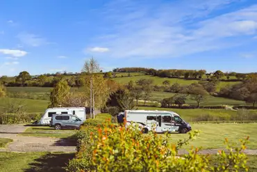 Electric grass and hardstanding pitches at Pineapple Farm Holidays