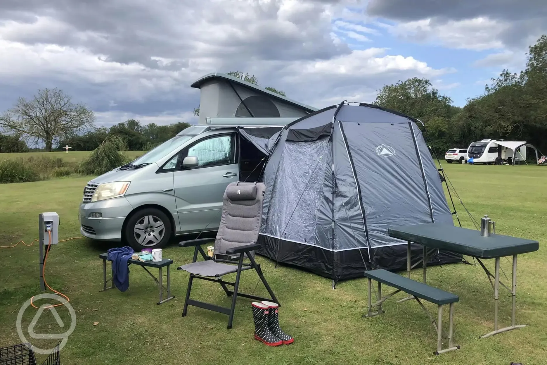 Electric grass touring pitches