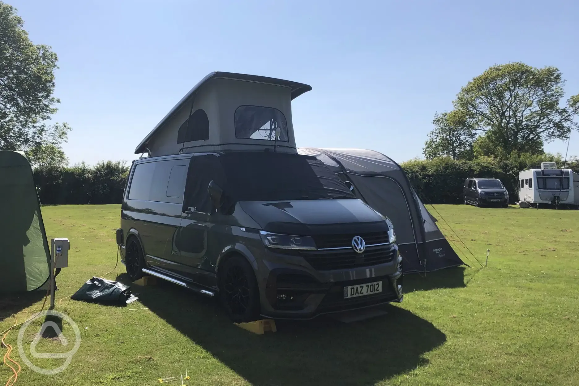 Electric grass touring pitches