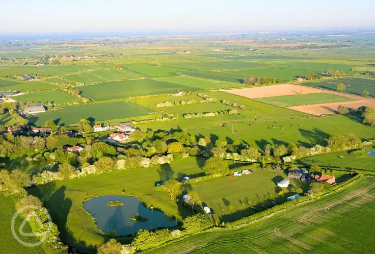 Aerial view of the site