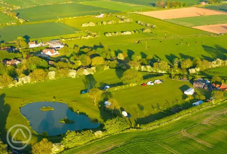 Aerial view of the site