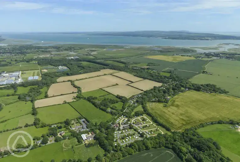 Aerial photo of Lytton Lawn