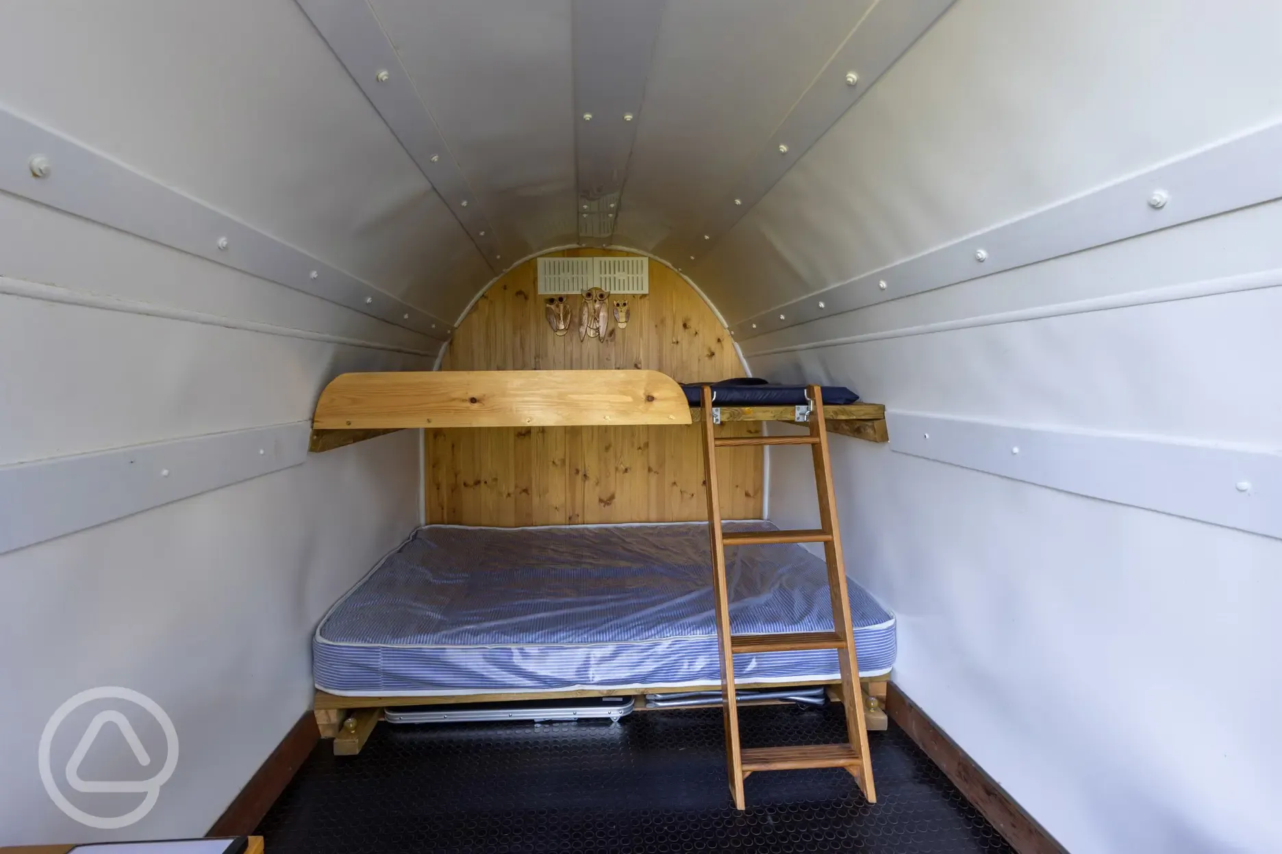 Little owl camping pod interior