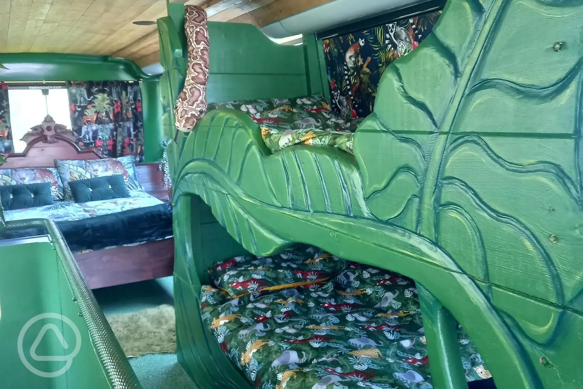 Forest glamp bus bunk bed