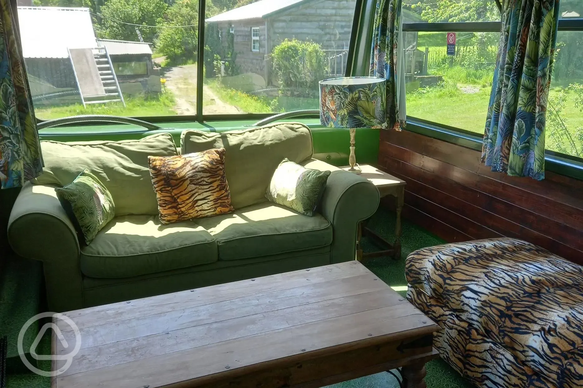 Forest glamp bus interior