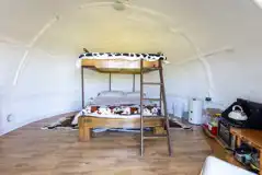 Glamping igloo interior