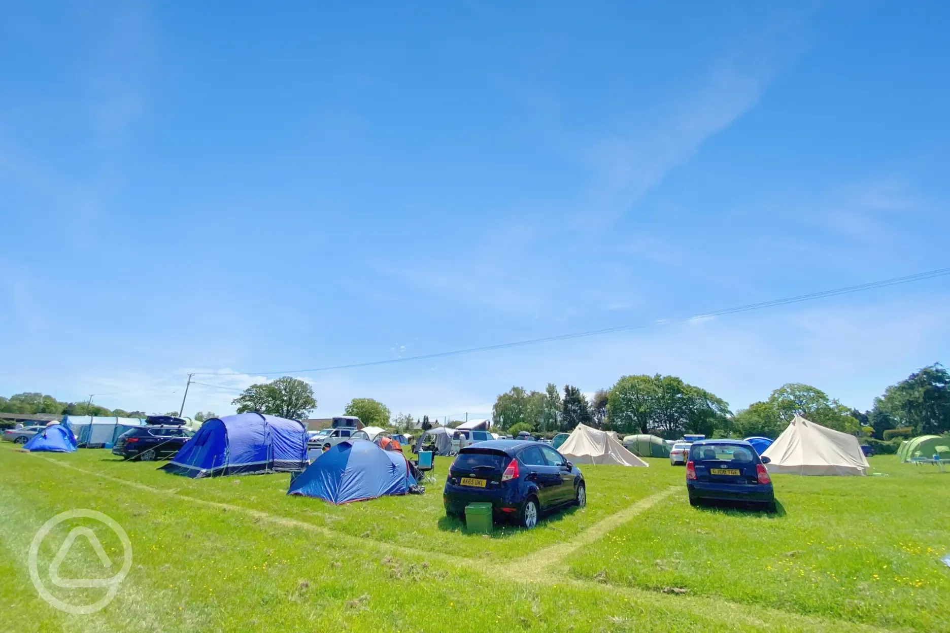 Non electric grass pitches at Harry's Field with mown edges