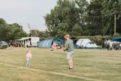 Camping field with room for kids to play